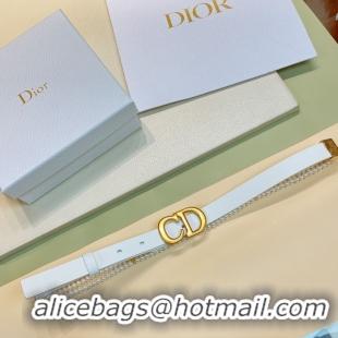 Charming DIOR CARO PEARLS BELT 22 MM B0286UWFB white