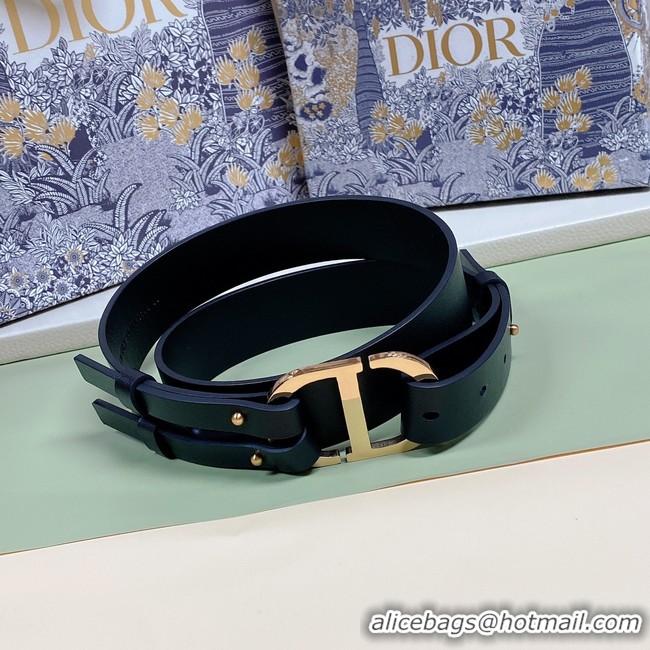 Top Design DIOR 30 MONTAIGNE BELT Black Smooth Calfskin 30 MM B0305UVW