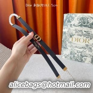 Sumptuous DIOR CARO PEARLS 15 MM BELT Calfskin 0287UW