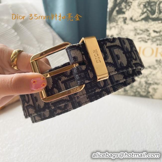 Luxury Discount Dior calf leather 35MM BELT 2803