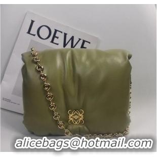 Top Grade Loewe Puffer Goya Original Sheepskin Leather Bag 9801 Green