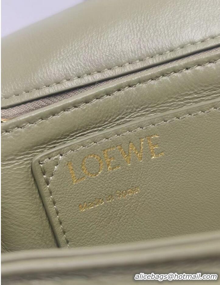 Top Grade Loewe Puffer Goya Original Sheepskin Leather Bag 9801 Green