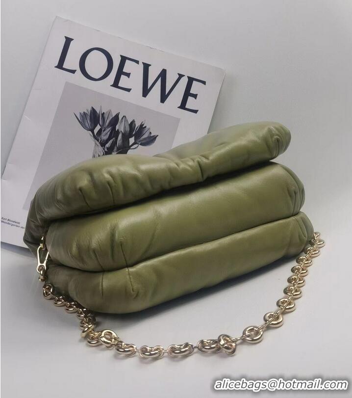 Top Grade Loewe Puffer Goya Original Sheepskin Leather Bag 9801 Green