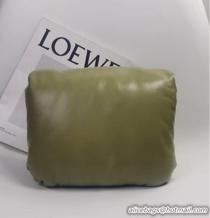 Top Grade Loewe Puffer Goya Original Sheepskin Leather Bag 9801 Green