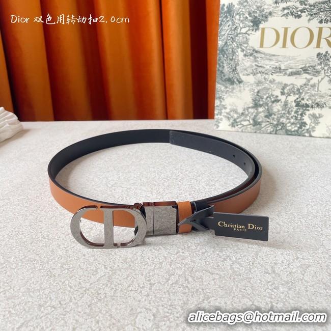 Discount Dior 20MM Leather Belt 7102-1