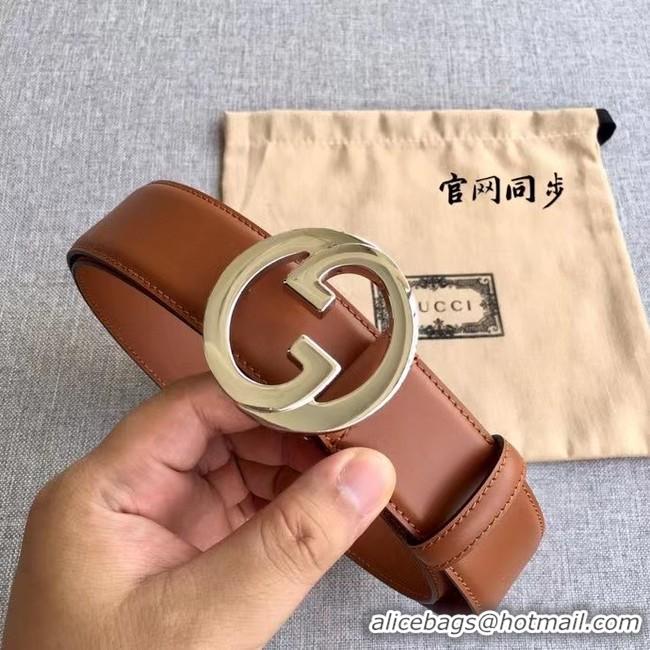 Luxurious Gucci Blondie 38MM leather belt 703147-2