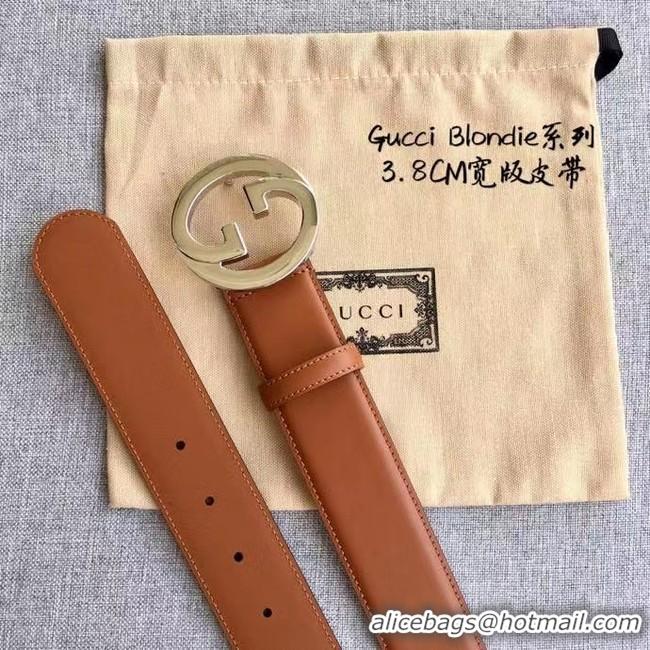 Luxurious Gucci Blondie 38MM leather belt 703147-2