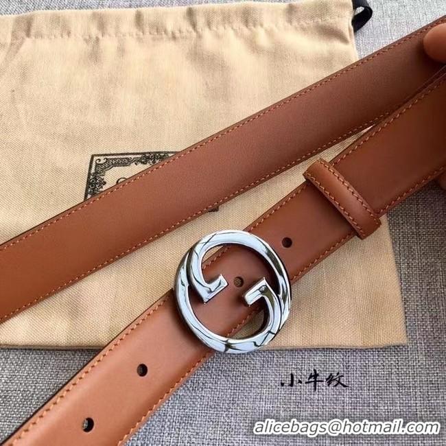 Shop Duplicate Gucci Blondie 30MM leather belt 703148-1