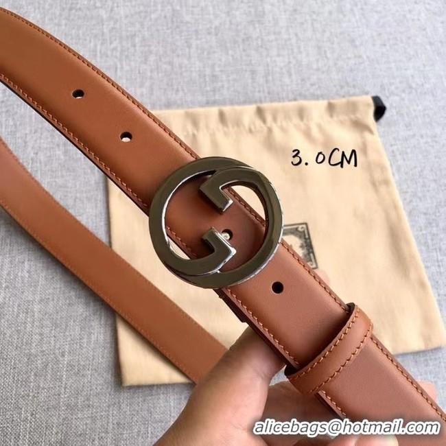 Shop Duplicate Gucci Blondie 30MM leather belt 703148-1