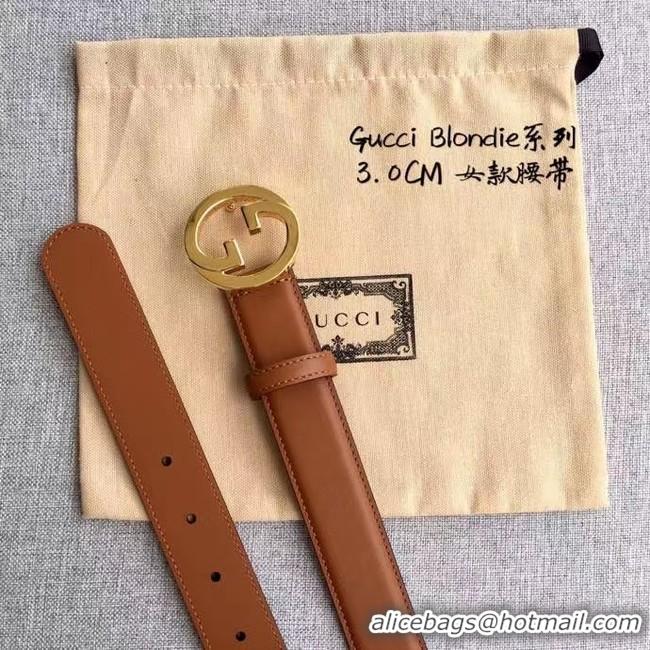 Best Price Gucci Blondie 30MM leather belt 703148-2