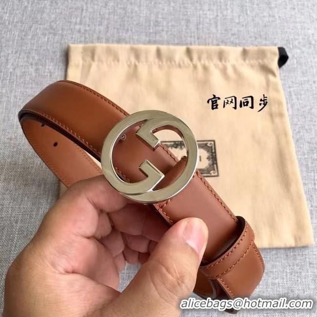 Charming Gucci Blondie 30MM leather belt 703148-3