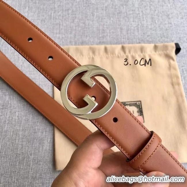 Charming Gucci Blondie 30MM leather belt 703148-3