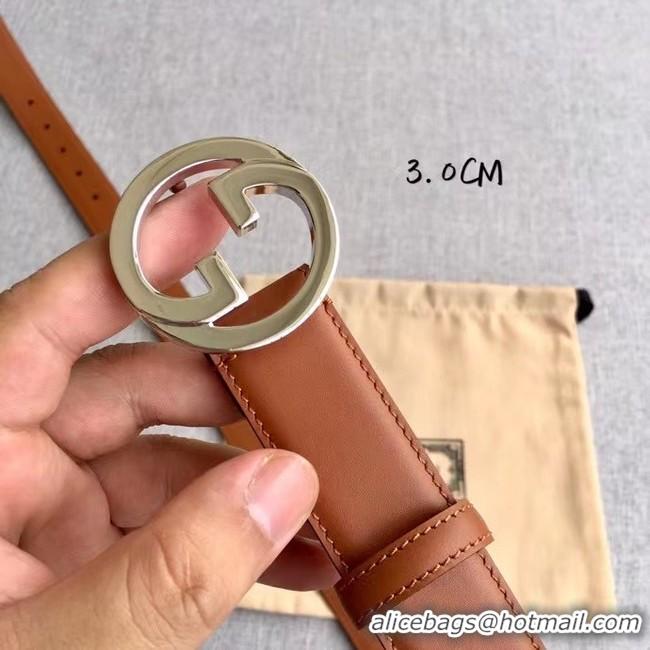 Charming Gucci Blondie 30MM leather belt 703148-3