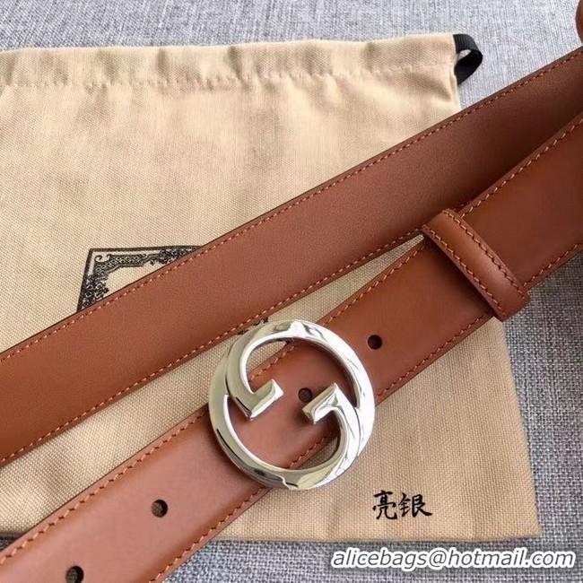 Charming Gucci Blondie 30MM leather belt 703148-3