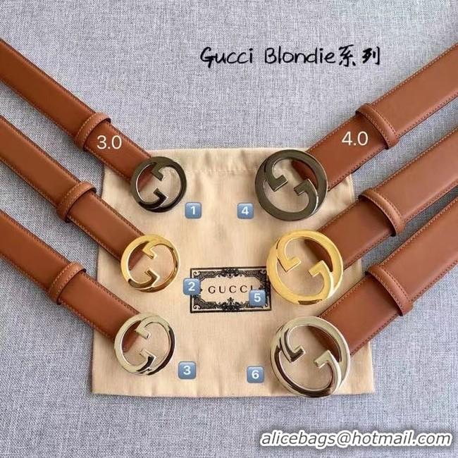 Charming Gucci Blondie 30MM leather belt 703148-3