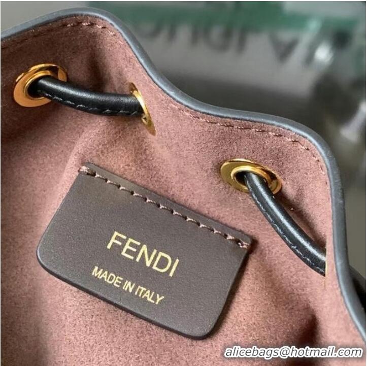 Famous Brand FENDI Mon Tresor leather mini-bag 8BS010 black&brown