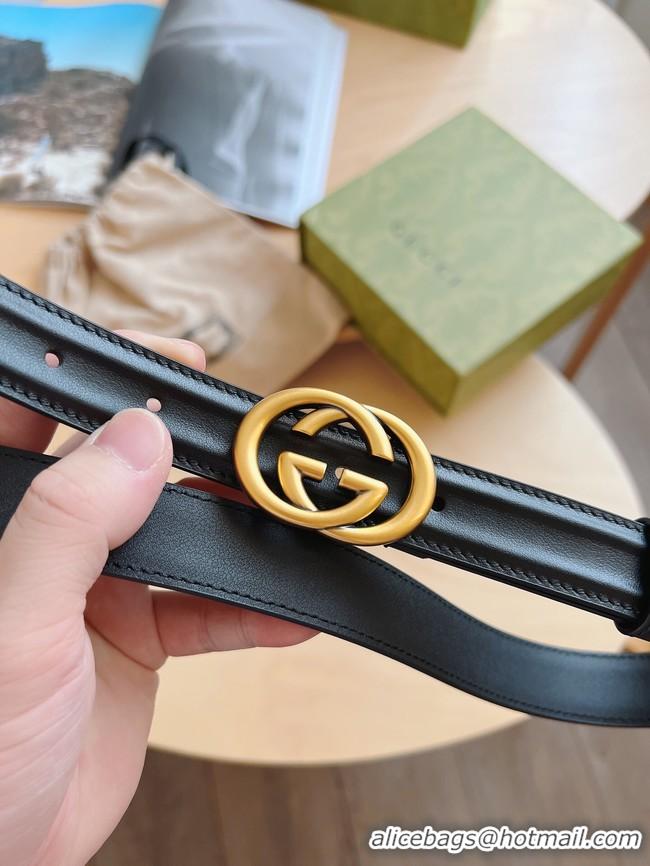 Sophisticated Gucci 25MM Leather Belt 7105-1