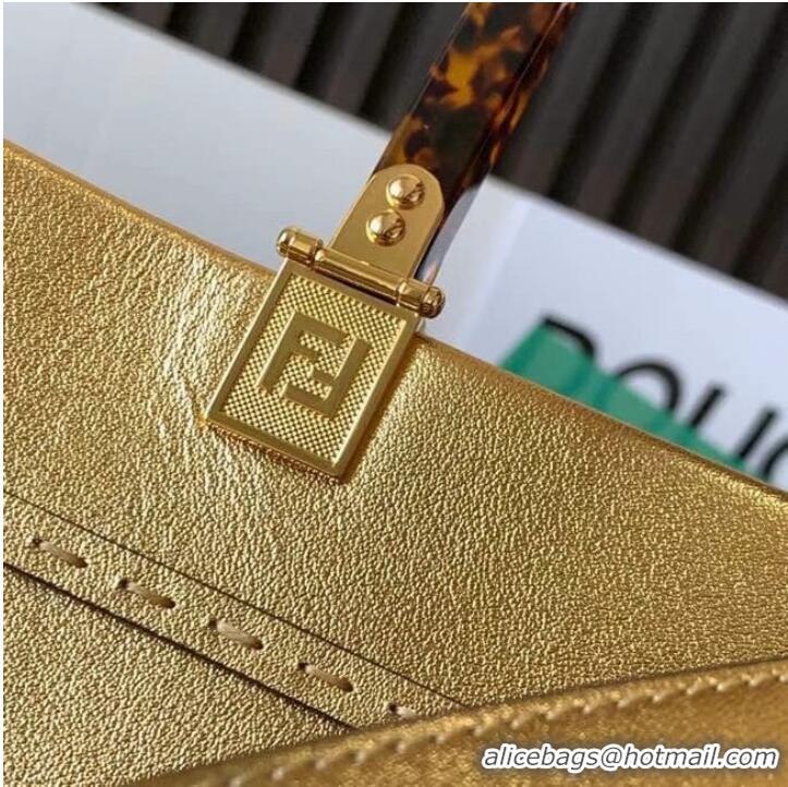 Buy Discount Fendi Sunshine Medium leather shopper 8BH386A gold