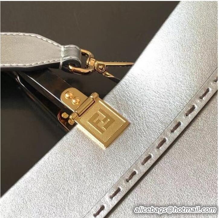 Reasonable Price Fendi Sunshine Medium leather shopper 8BH386A silver