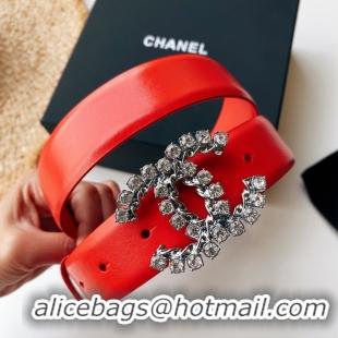 Stylish Chanel 30MM Leather Belt CH2585