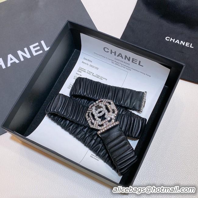 1:1 aaaaa Chanel 30MM Leather Belt 7114-1