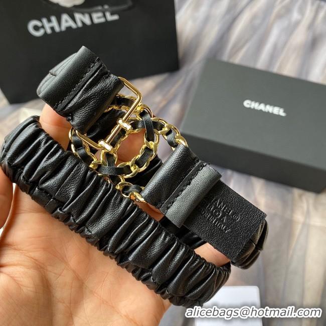 Perfect Chanel 30MM Leather Belt 7114-2