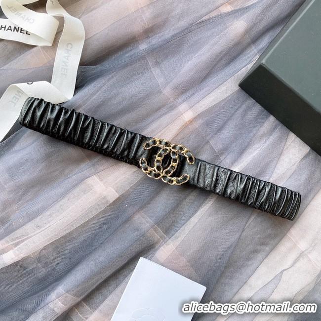 Perfect Chanel 30MM Leather Belt 7114-2