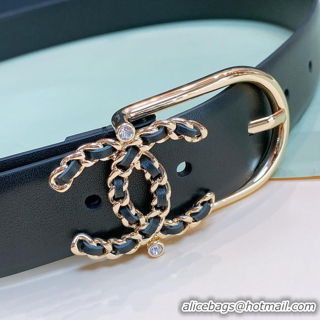 Original Cheap Chanel 30MM Leather Belt 7116-1