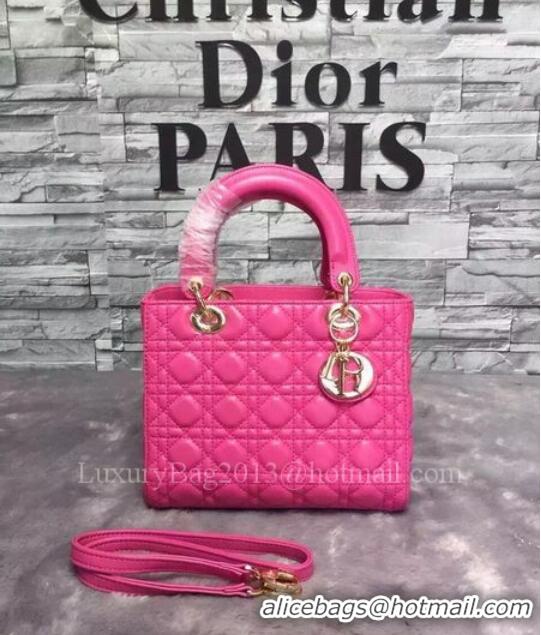 Promotional Dior Small Lady Dior Bag Sheepskin Leather CD6322 Rose Gold