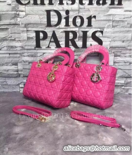 Promotional Dior Small Lady Dior Bag Sheepskin Leather CD6322 Rose Gold