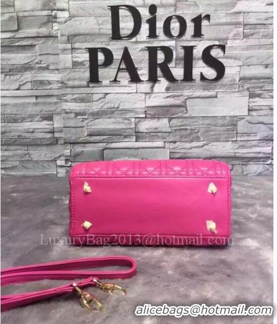 Promotional Dior Small Lady Dior Bag Sheepskin Leather CD6322 Rose Gold