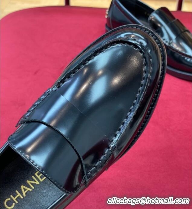 Popular Style Chanel Patent Calfskin Loafers G39190 Black