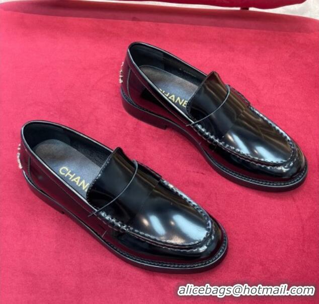 Popular Style Chanel Patent Calfskin Loafers G39190 Black