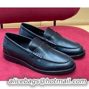 Good Looking Chanel Shiny Calfskin Loafers G39190 Black