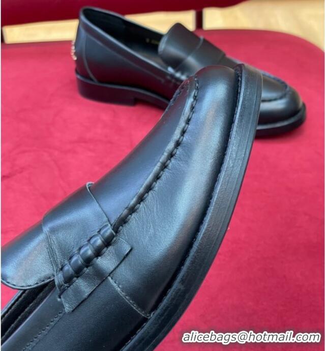 Good Looking Chanel Shiny Calfskin Loafers G39190 Black