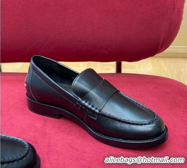 Good Looking Chanel Shiny Calfskin Loafers G39190 Black