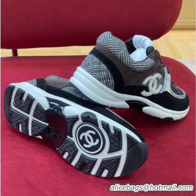 Trendy Design Chanel Fabric Sneakers G39597 Gray/Black