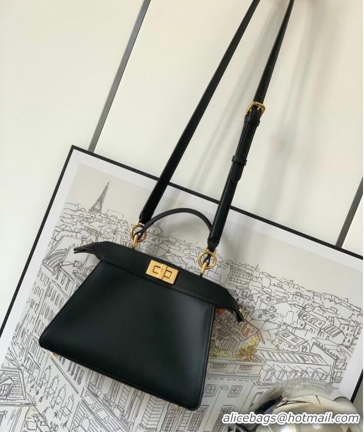 Promotional Fendi Peekaboo Iseeu Small leather bag 8BN327A black