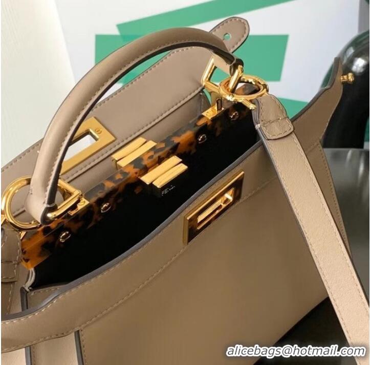 Reasonable Price Fendi Peekaboo Iseeu Small leather bag 8BN327A gray