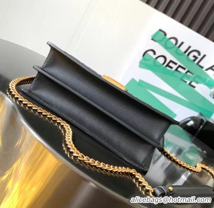 Top Design FENDI Kan I Black leather bag 8BT315 black