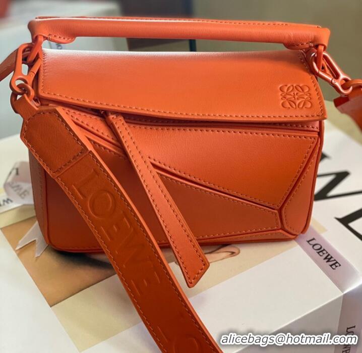 Good Product Loewe mini Puzzle Bag Original Leather 6223 orange