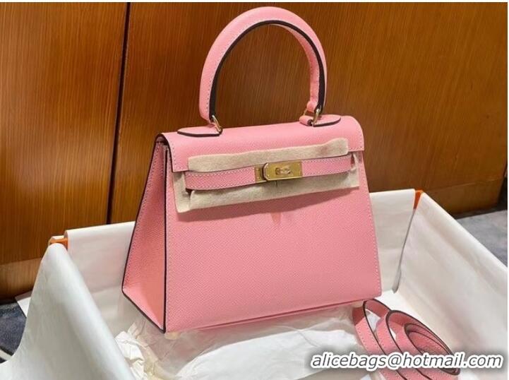 Well Crafted Hermes Kelly 20cm Shoulder Bags Epsom KL2750 pink&gold