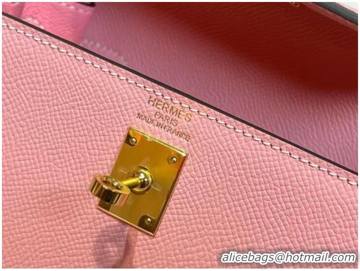 Well Crafted Hermes Kelly 20cm Shoulder Bags Epsom KL2750 pink&gold