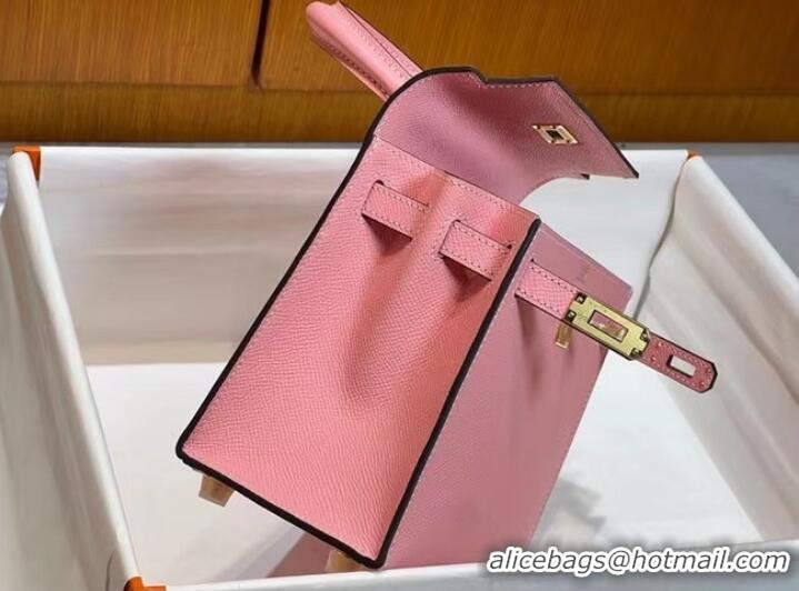 Well Crafted Hermes Kelly 20cm Shoulder Bags Epsom KL2750 pink&gold