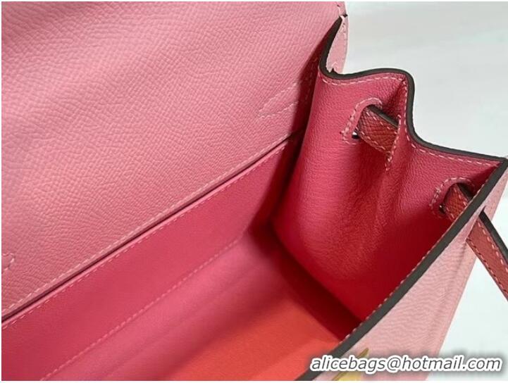 Well Crafted Hermes Kelly 20cm Shoulder Bags Epsom KL2750 pink&gold