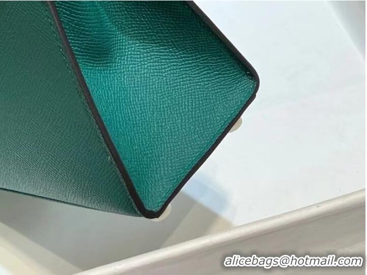 Famous Brand Hermes Kelly 20cm Shoulder Bags Epsom KL2750 Lake green&gold