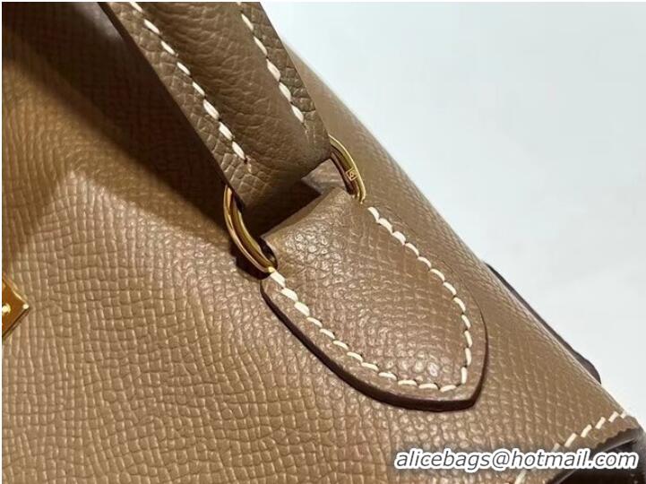 Sophisticated Hermes Kelly 20cm Shoulder Bags Epsom KL2750 gray&gold