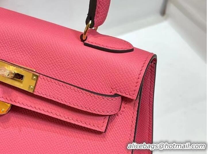 Good Promotional Hermes Kelly 20cm Shoulder Bags Epsom KL2750 Plum&gold