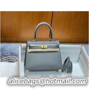 Most Popular Hermes Kelly 20cm Shoulder Bags Epsom KL2750 Iron gray&gold