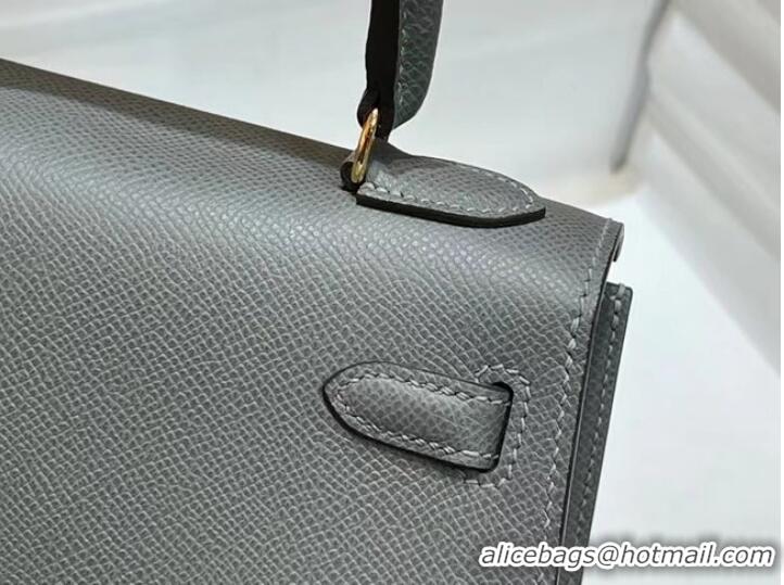 Most Popular Hermes Kelly 20cm Shoulder Bags Epsom KL2750 Iron gray&gold